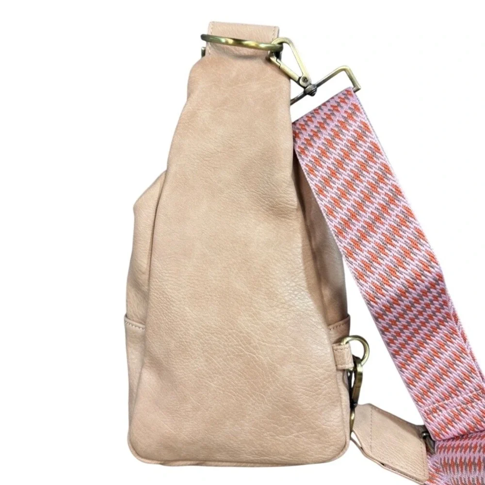 Urban Originals Sling Bag Blush Pink Vegan Leather Crossbody Backpack Strap
